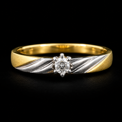14K Two-Tone Gold Diamond Ring