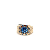 14 kt Gold Ring with blue stone