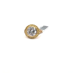14 kt Yellow Stone Zirconia Ring.