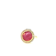 14 kt round Stone Ring