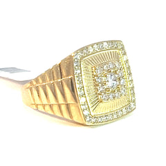 10 kt Square Zirconia Ring.