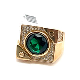 10 kt Green Stone Ring.