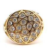 10 kt Circular Network Ring.