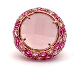 Silver Pink Stone Ring.