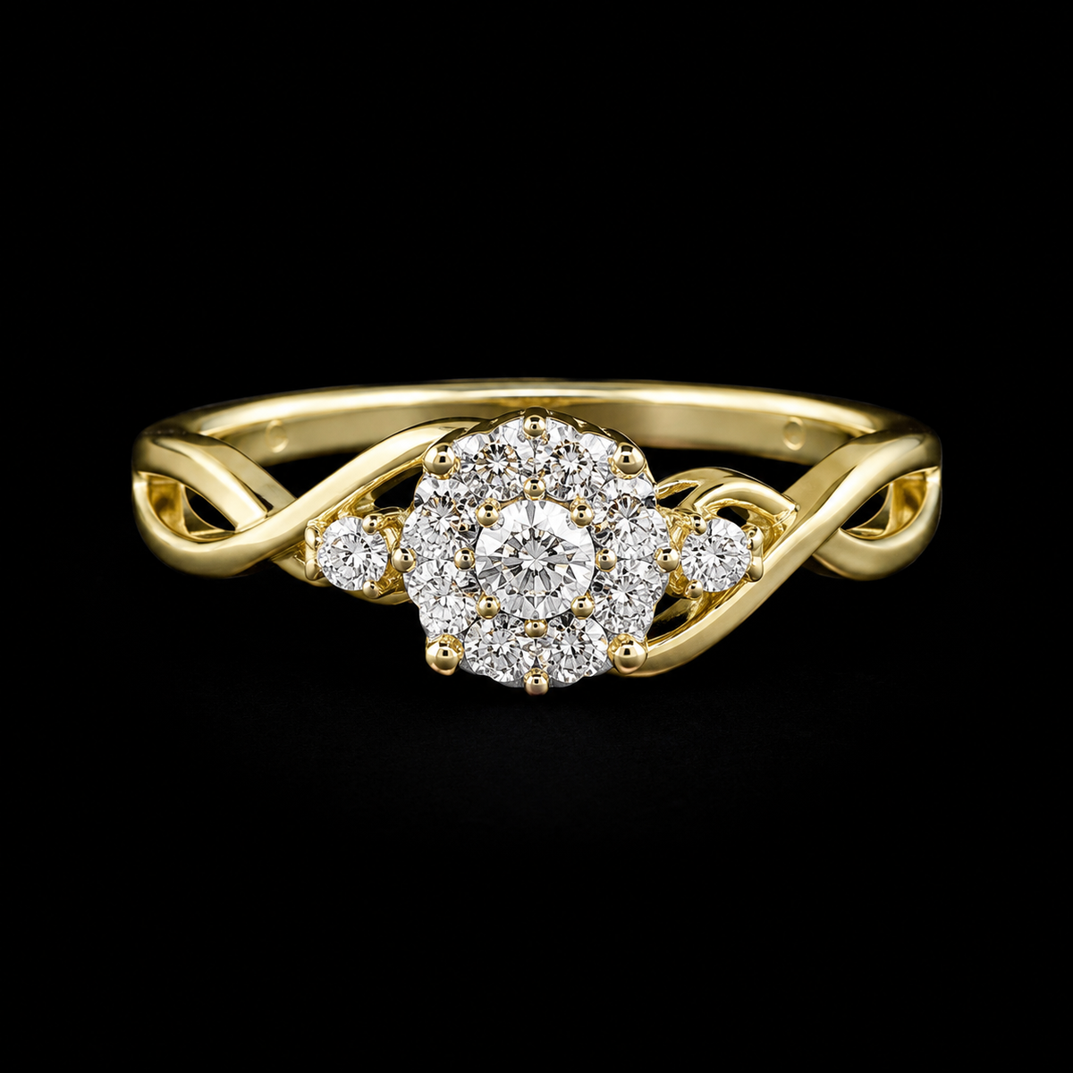 14K Yellow Gold Diamond Ring