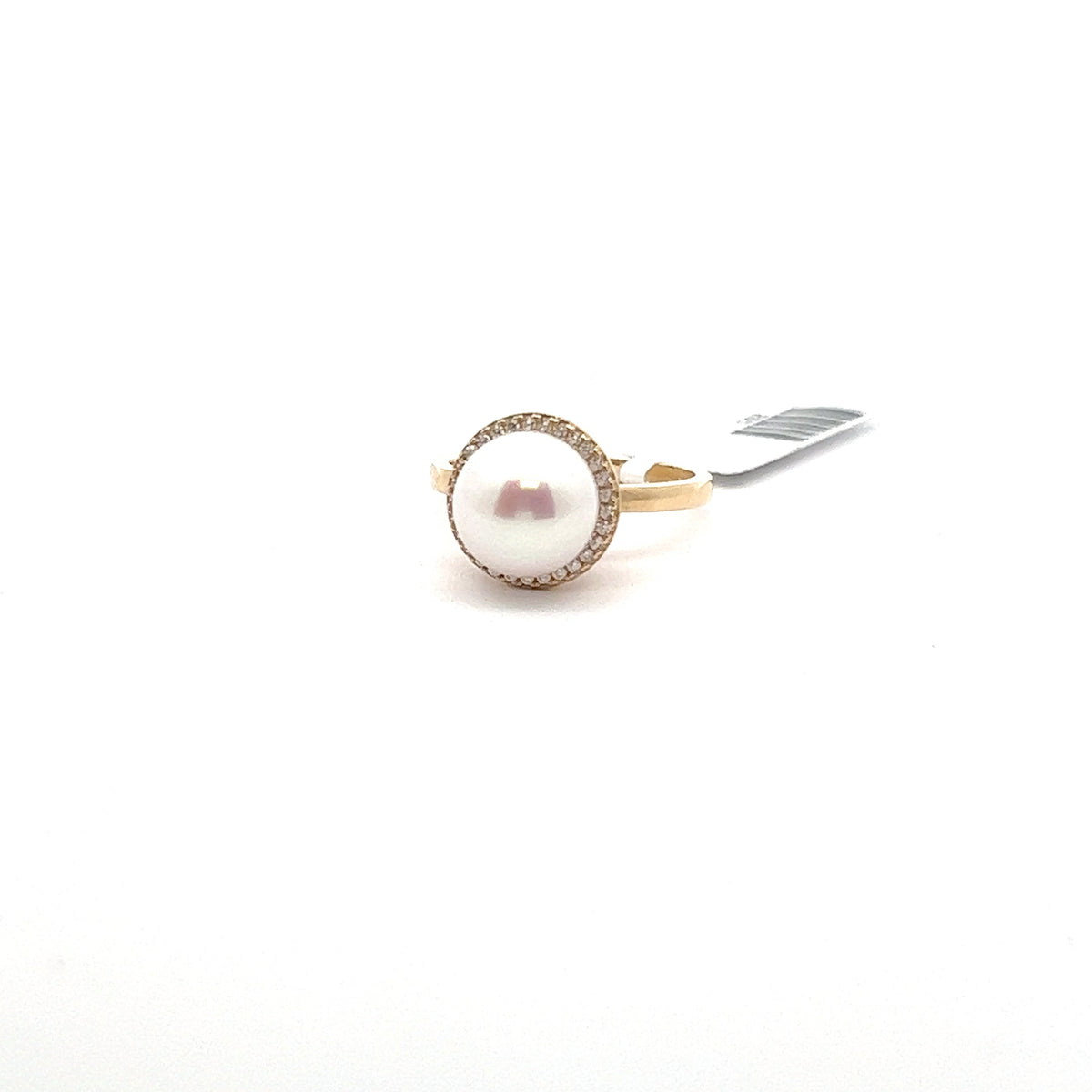 14 kt Pearl Round Ring.