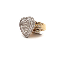 10 kt Heart Zirconia Ring.