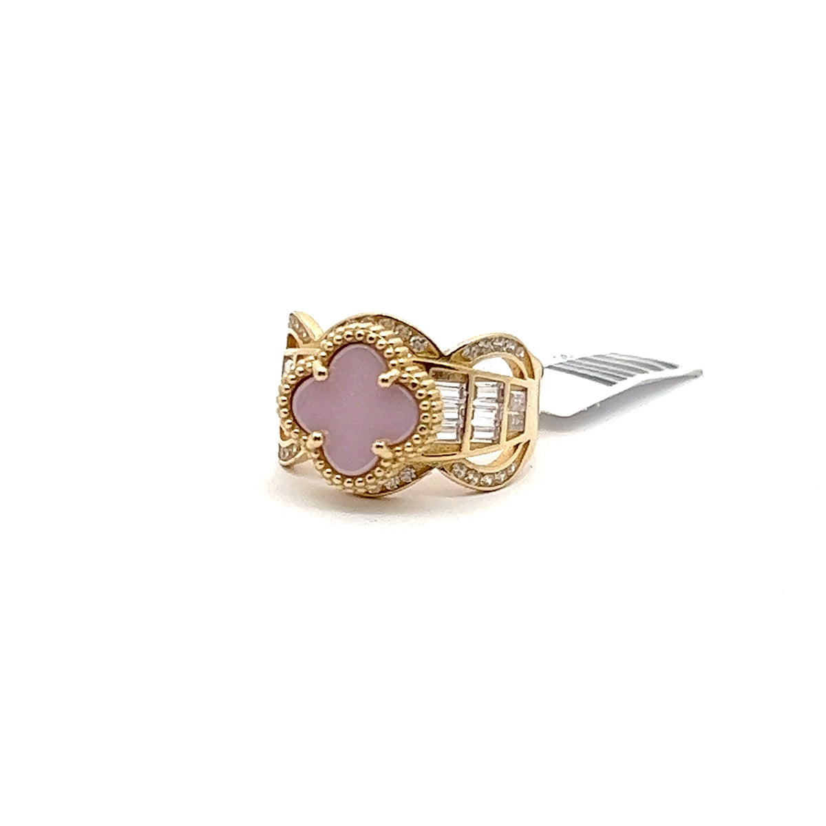 14 kt Pink Flower Ring.