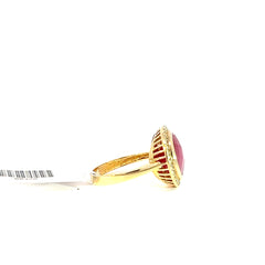 14 kt round Stone Ring