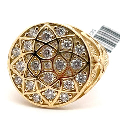 10 kt Circular Network Ring.