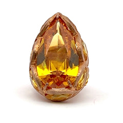 Silver Yellow Stone Ring.