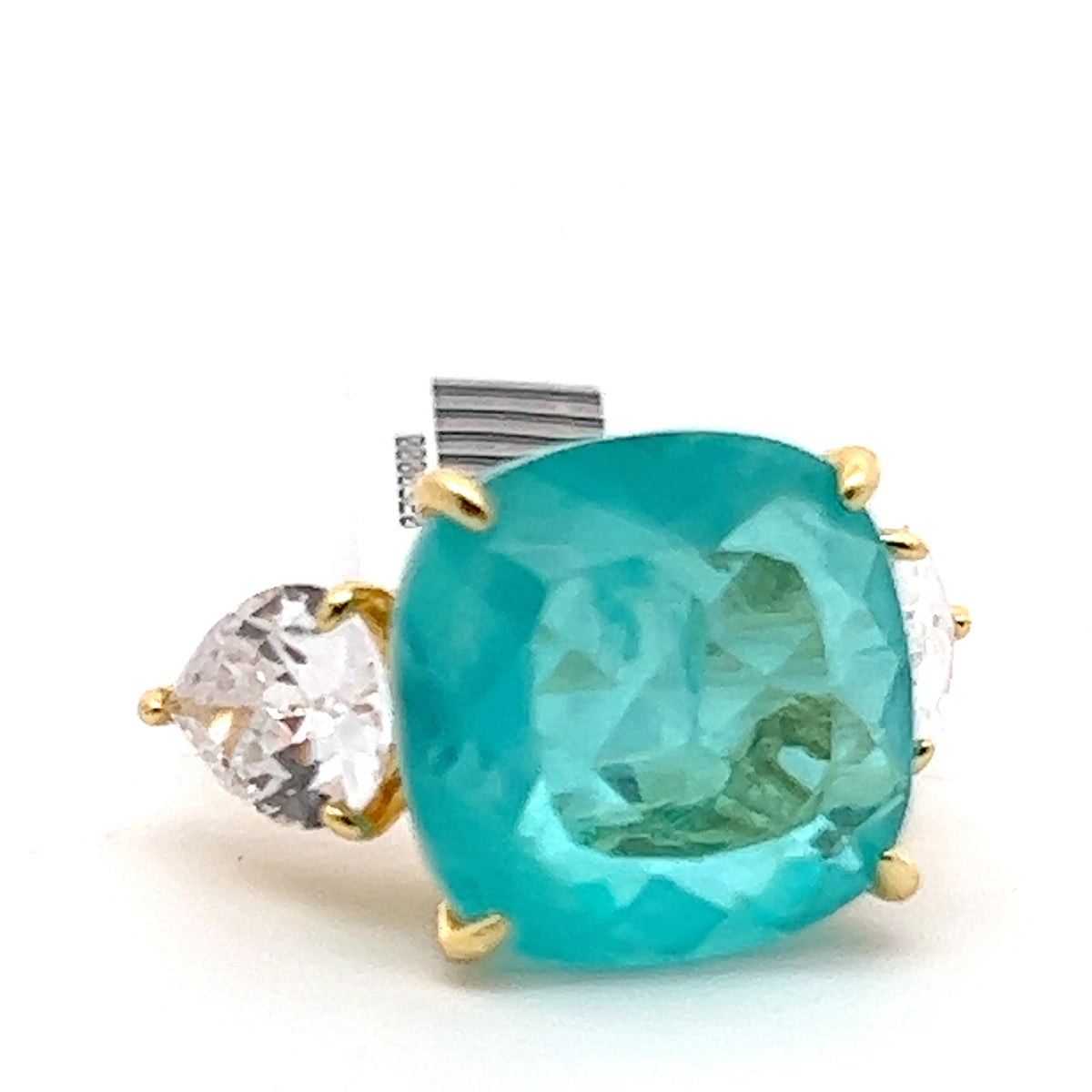 Silver Light Blue Stone Ring.