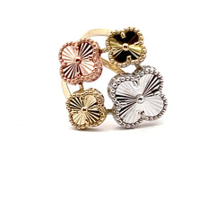 10 kt Three Tones Flowers.