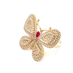 10 kt Butterfly Ring.
