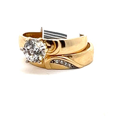 14 kt Engagement Ring Set.
