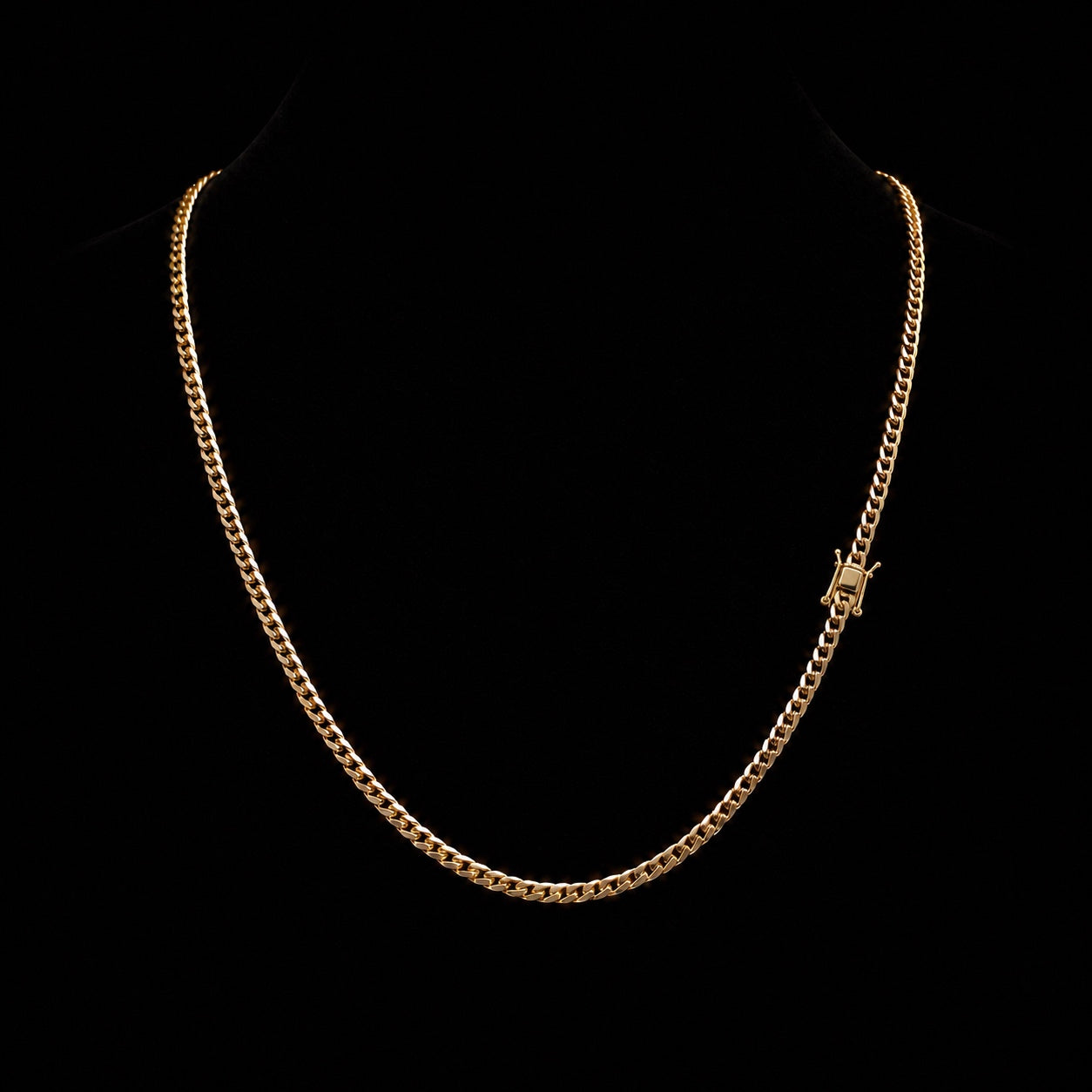 10K Yellow Gold Cuban Link Chain with Box Lock